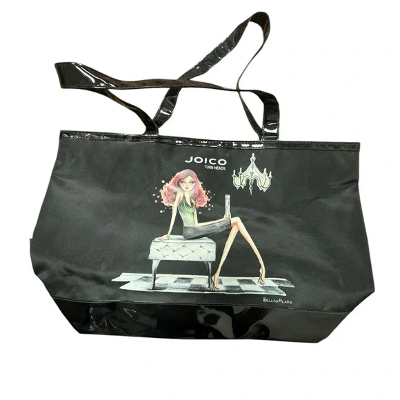 Joico Bella Pilar Nylon and Patent Leather Tote Bag. NWOT. - Picture 6 of 9